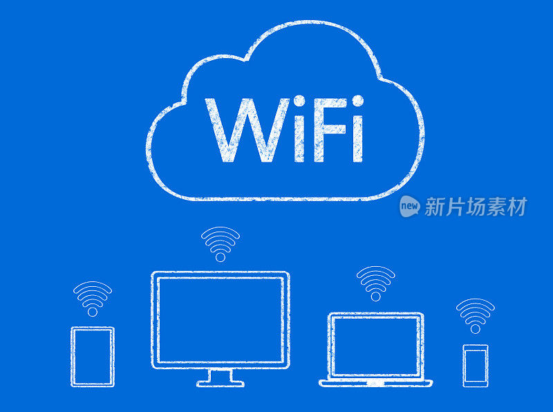 WiFi -商业黑板背景